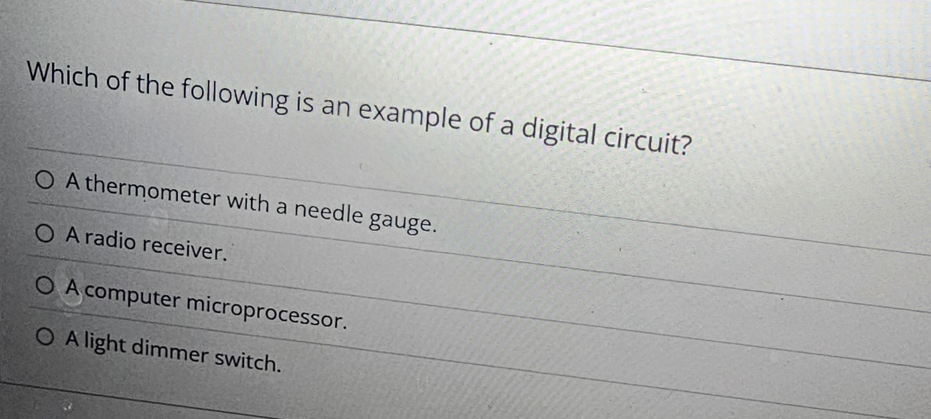 Solved Which of the following is an example of a digital | Chegg.com
