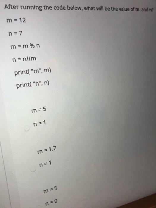 Solved Identify the Python code equivalent to the pren | Chegg.com