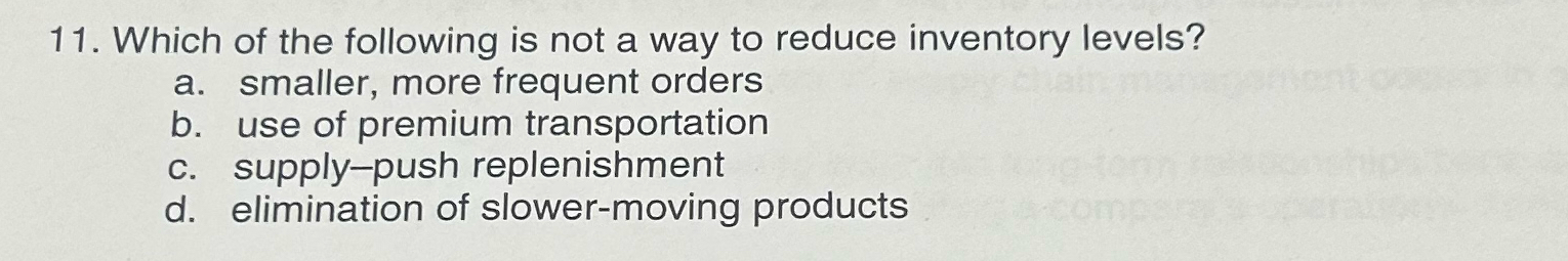 Solved Which of the following is not a way to reduce | Chegg.com