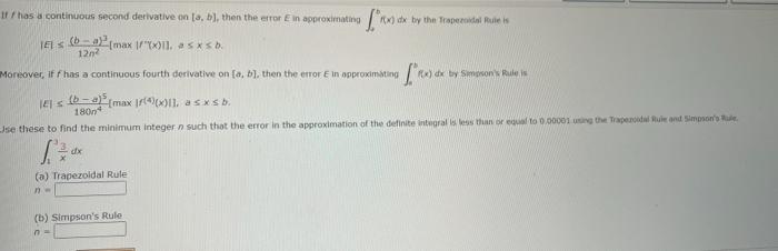 Solved Use These To Find The Minimum Integer N Such That The 