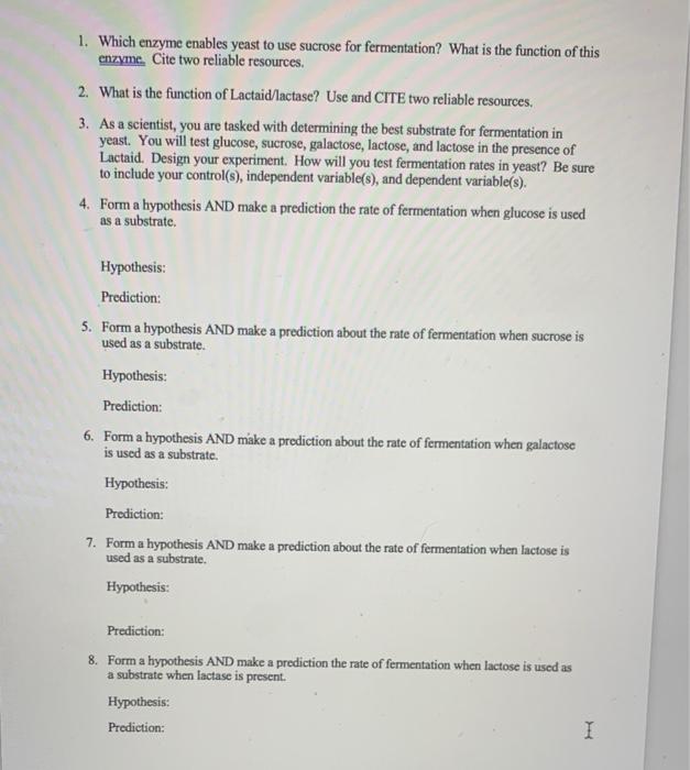 Solved Virtual Yeast Fermentation Lab Part 1 Introduction