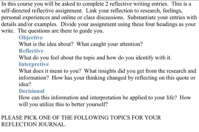 In this course you will be asked to complete 2 | Chegg.com