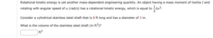 Solved Rotational kinetic energy is yet another | Chegg.com