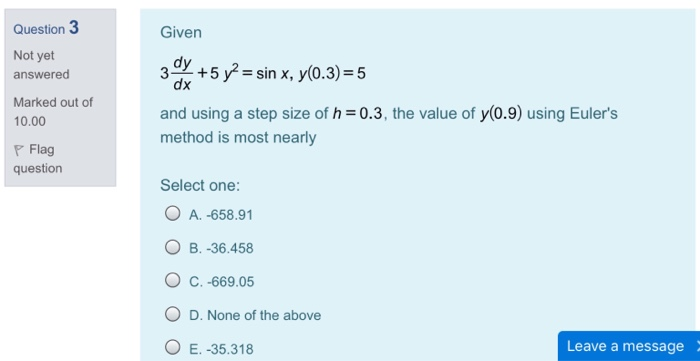 Solved Given Question 3 Not yet answered Marked out of 10.00 | Chegg.com