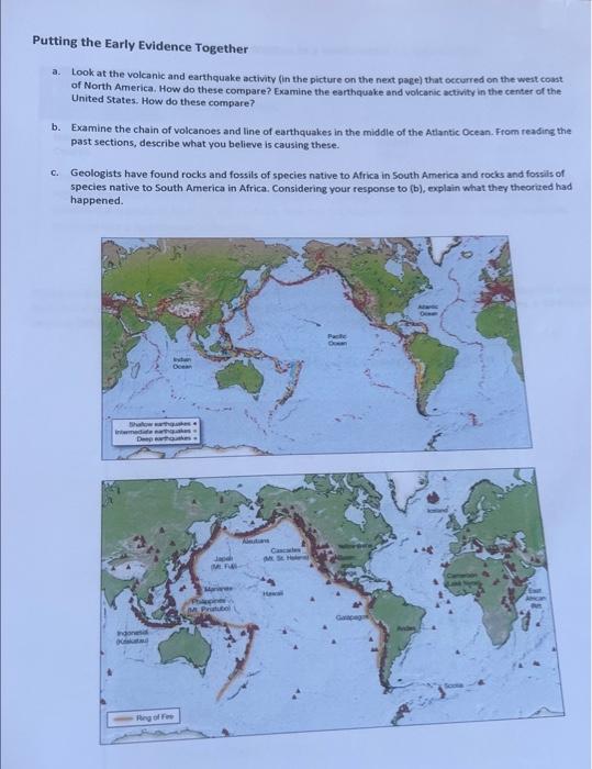 Solved Putting the Early Evidence Together Look at the | Chegg.com