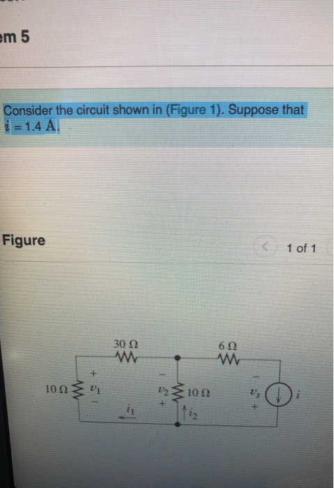 Solved em 5 Consider the circuit shown in (Figure 1). | Chegg.com
