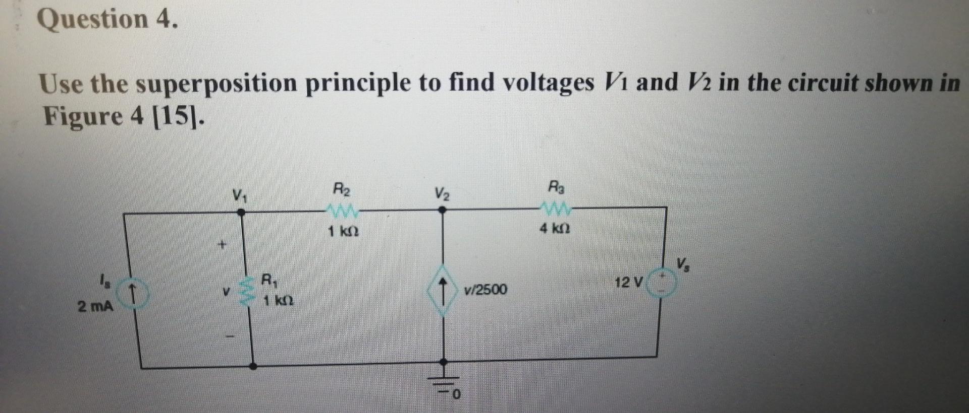 Solved Question 4 Use The Superposition Principle To Find Chegg Com   Image