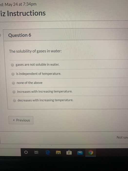 Solved ed: May 24 at 7:34pm iz Instructions Question 6 The | Chegg.com