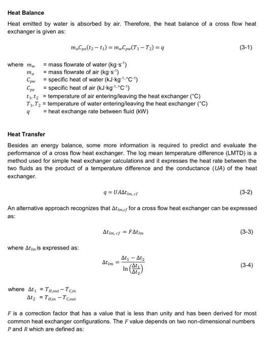 Solved EXPERIMENT 3 Cross Flow Heat Exchanger 3.1 Objectives | Chegg.com