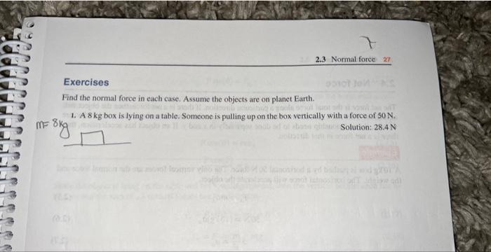 Solved Exercises Find the normal force in each case. Assume | Chegg.com