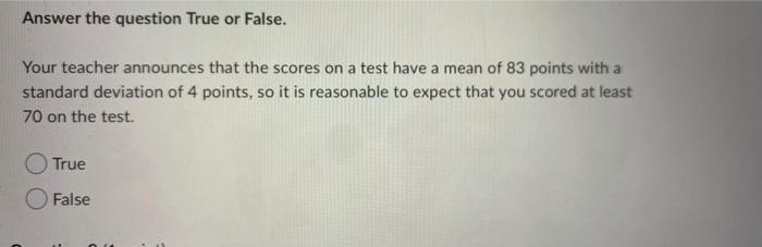 Solved Answer the question True or False. Your teacher | Chegg.com