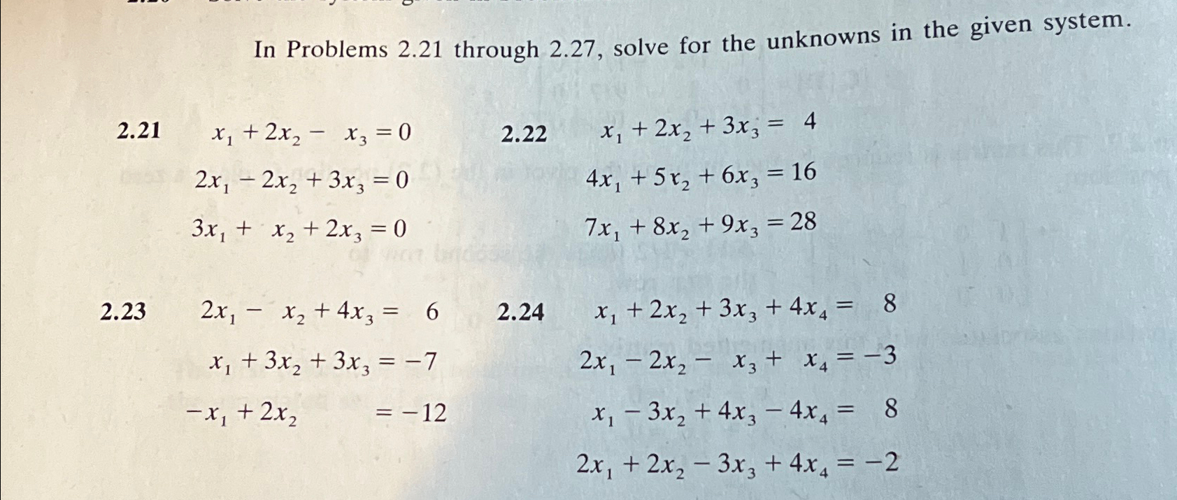 Solved In Problems 2.21 ﻿through 2.27, ﻿solve for the | Chegg.com