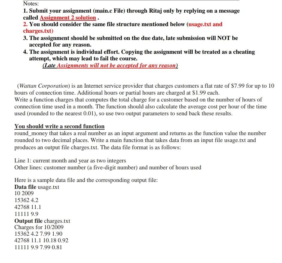 Solved Notes: 1. Submit your assignment (main.c File) | Chegg.com