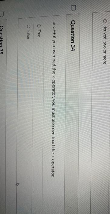 Solved Multiple inheritance is when a class has base | Chegg.com