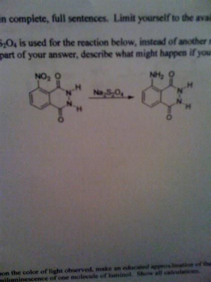 Solved Explain Why Na2s2o4 Is Used For The Reaction Below Chegg Com