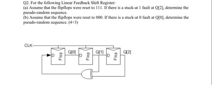 Solved Q2. For the following Linear Feedback Shift Register: | Chegg.com