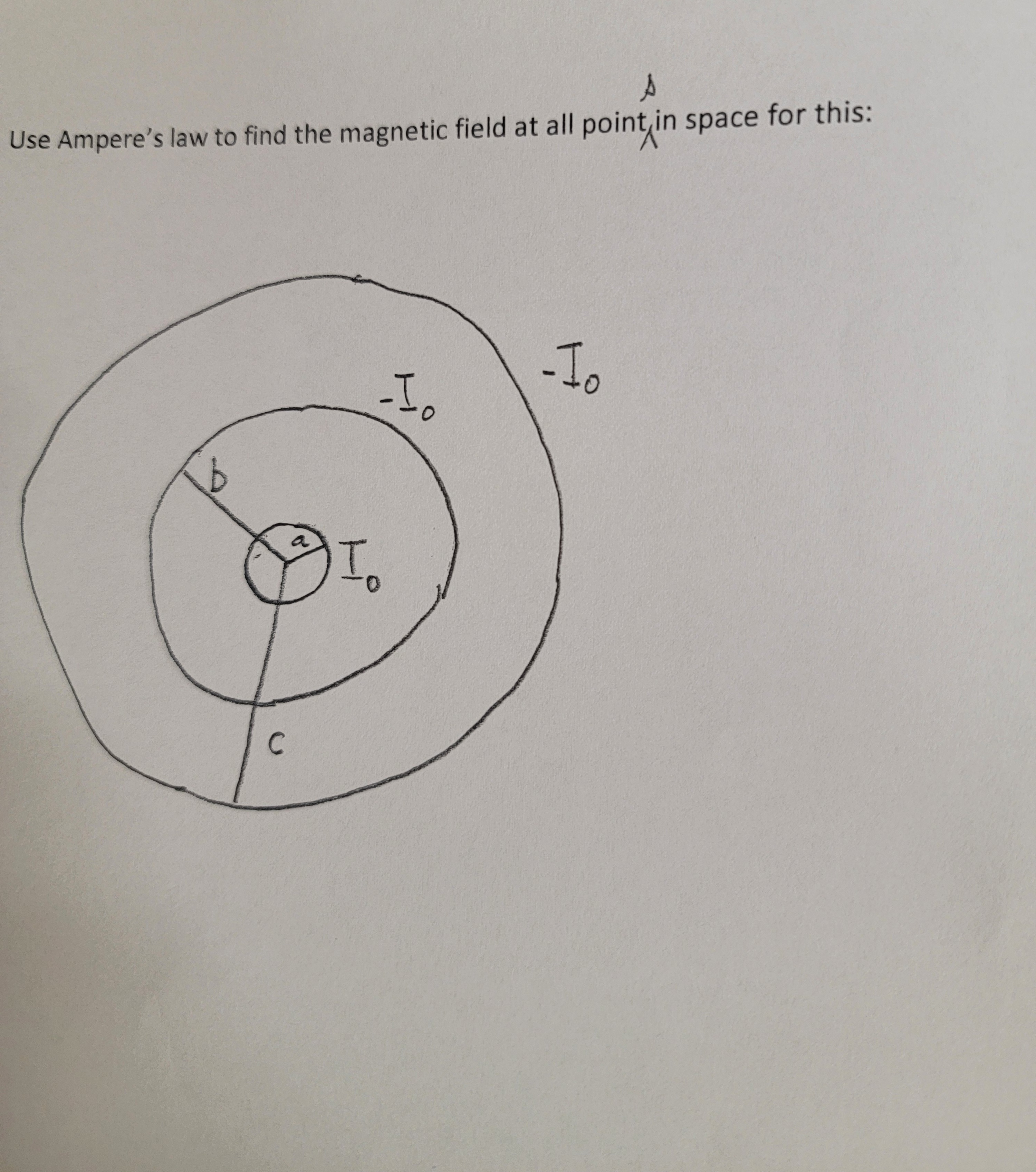 Solved Use Ampere S Law To Find The Magnetic Field At All