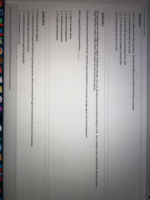Solved Question Completion Status QUESTION 4 Anna, a U.S. | Chegg.com