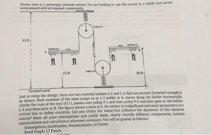 Solved Shown here is a prototype obstacle course. You are | Chegg.com