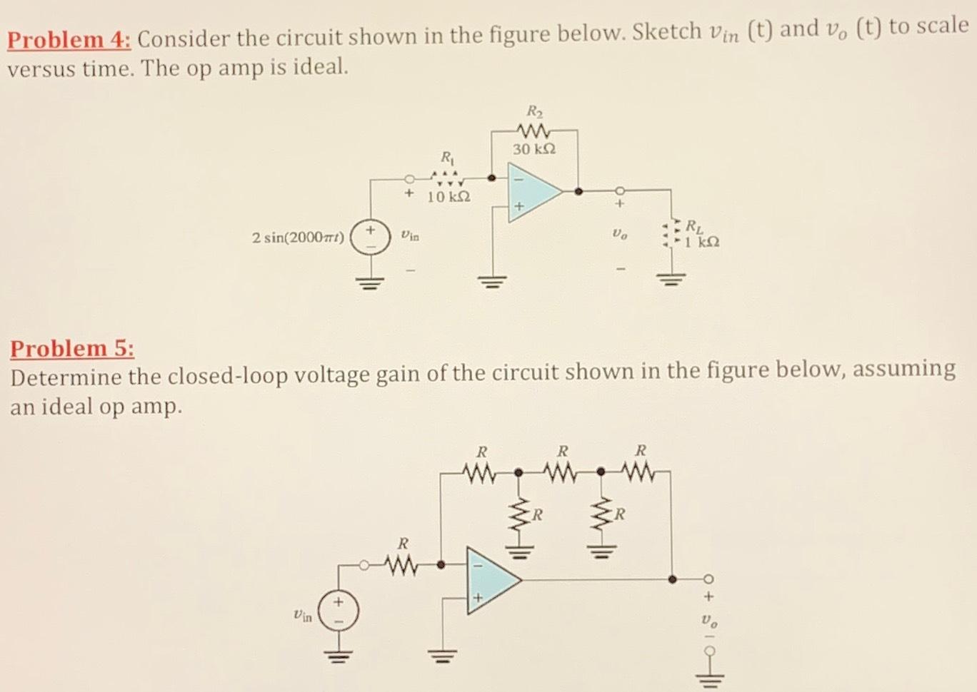 Solved Problem 4: Consider the circuit shown in the figure | Chegg.com