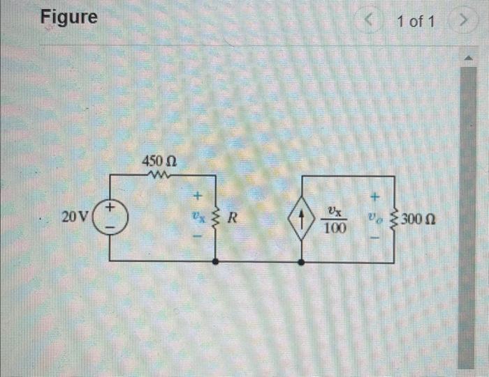 Solved Figure 1 Of 1Determine The Voltage Vo For The | Chegg.com