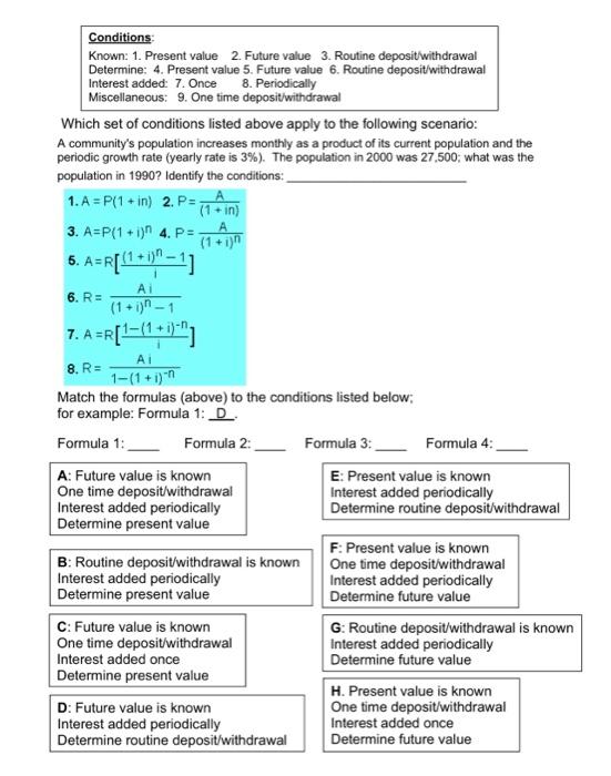 Solved Select the correct formula, periodic rate of | Chegg.com