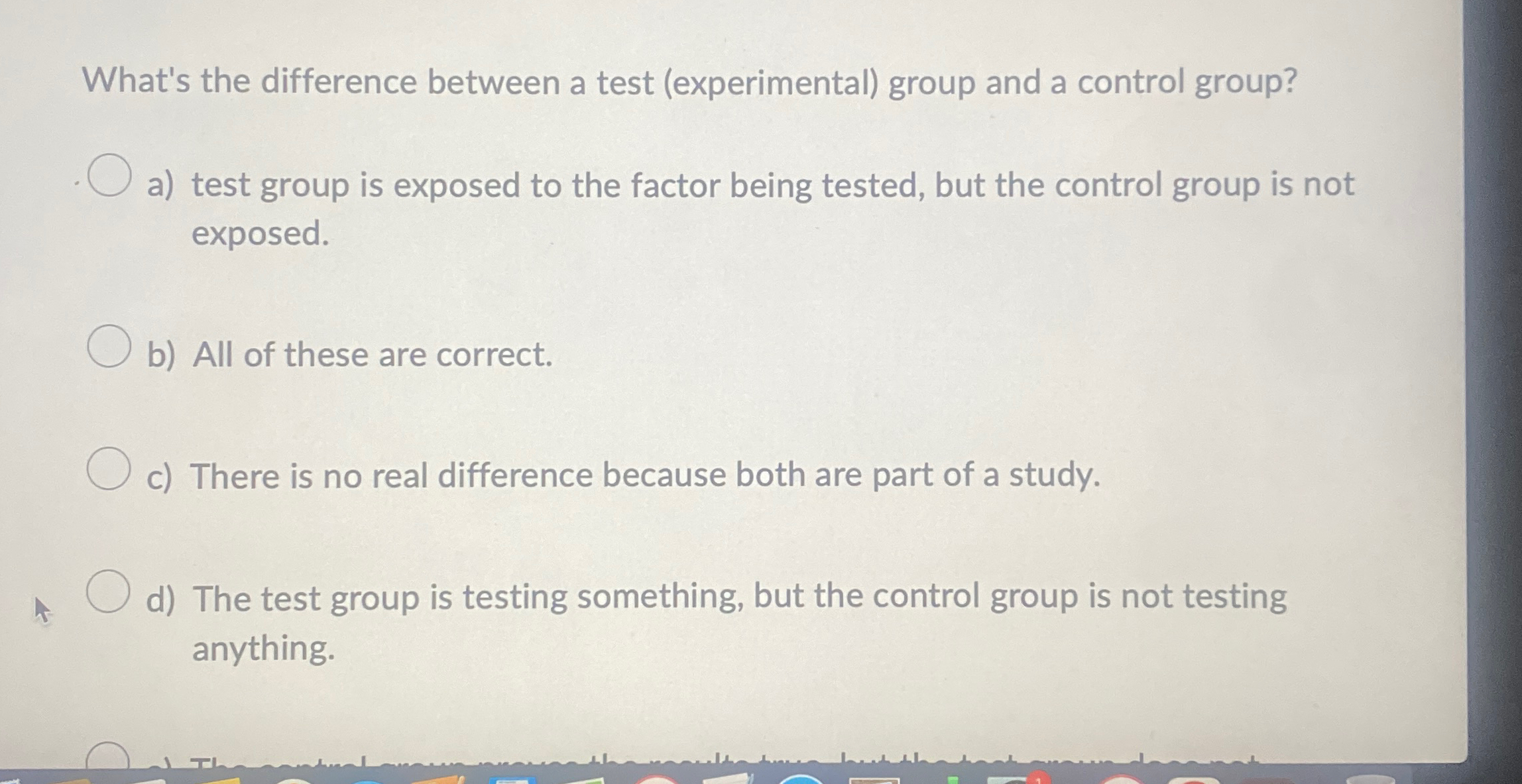 Solved What's the difference between a test (experimental) | Chegg.com