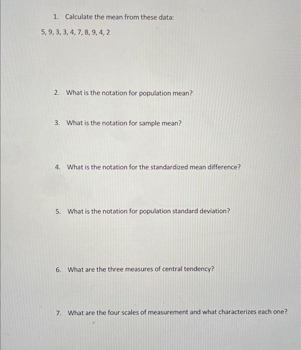 What Is The Notation For Sample Mean