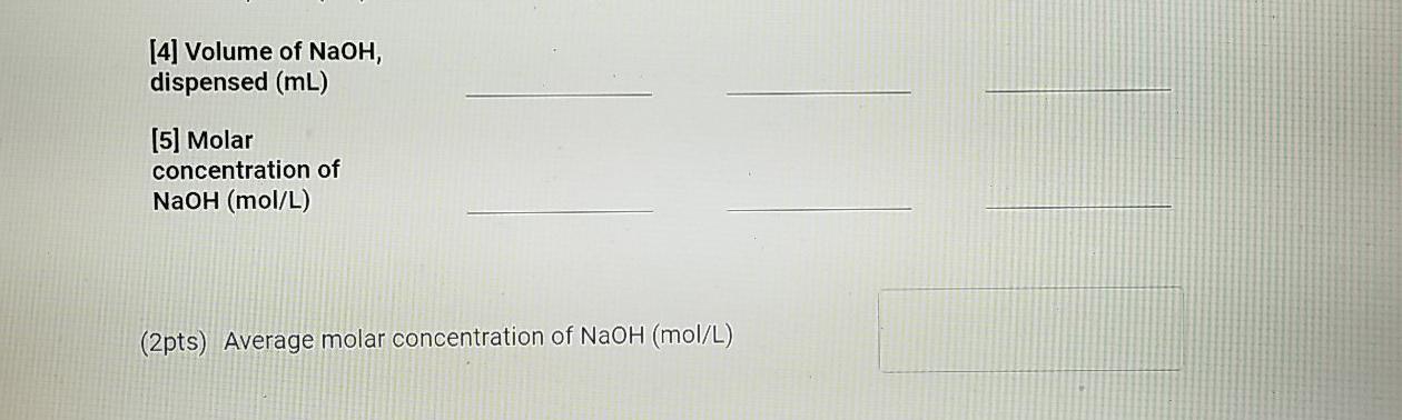 Solved Part A. Standardization of a Sodium Hydroxide | Chegg.com
