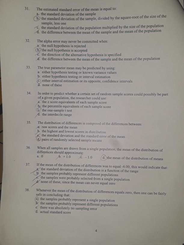 Solved Could you please check my answers? and if any are | Chegg.com