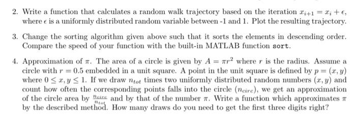 Solved 2. Write a function that calculates a random walk | Chegg.com