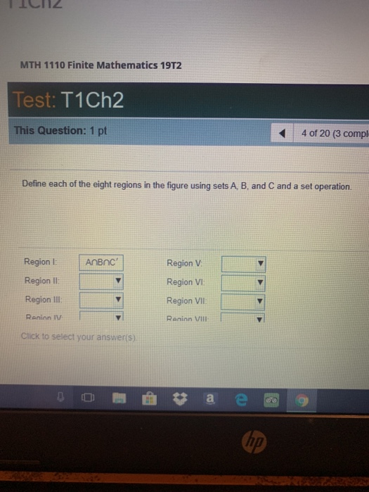 Solved Tic Mth 1110 Finite Mathematics 19t2 Test T1ch2 T Chegg Com