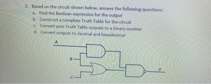 Solved 3. Based On The Circuit Shown Below, Answer The | Chegg.com