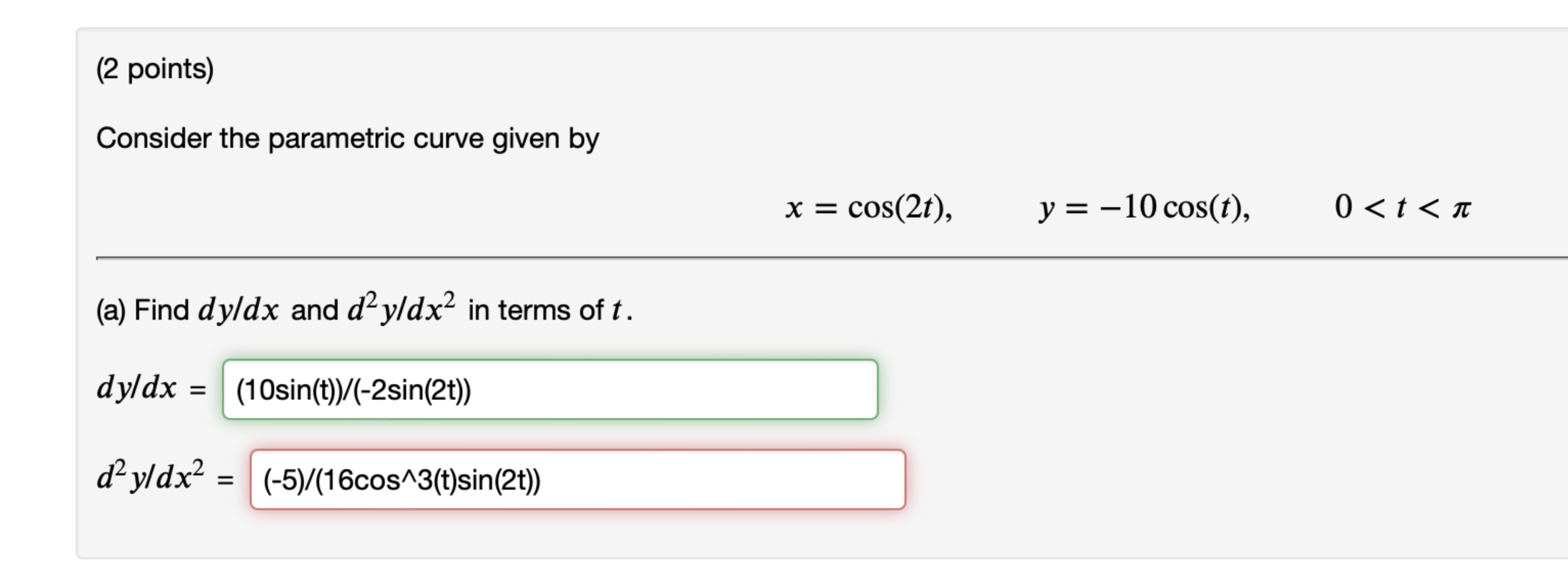 Solved Consider the parametric curve given | Chegg.com