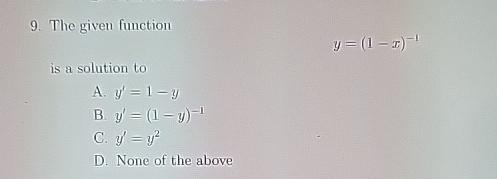 Solved The Given Functiony 1 X 1is A Solution Chegg Solved The Given Functiony 1 X 1is A Solution Chegg