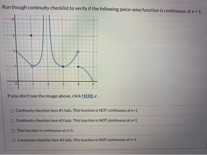 Solved Run though continuity checklist to verify if the | Chegg.com