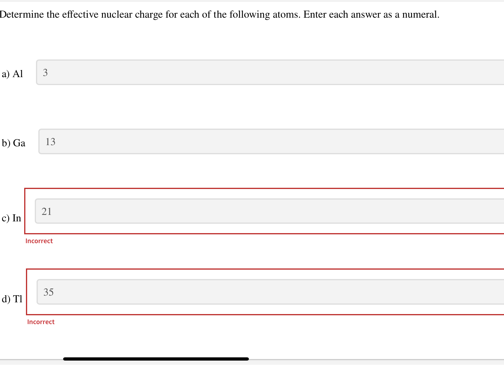 Solved Determine the effective nuclear charge for each of | Chegg.com