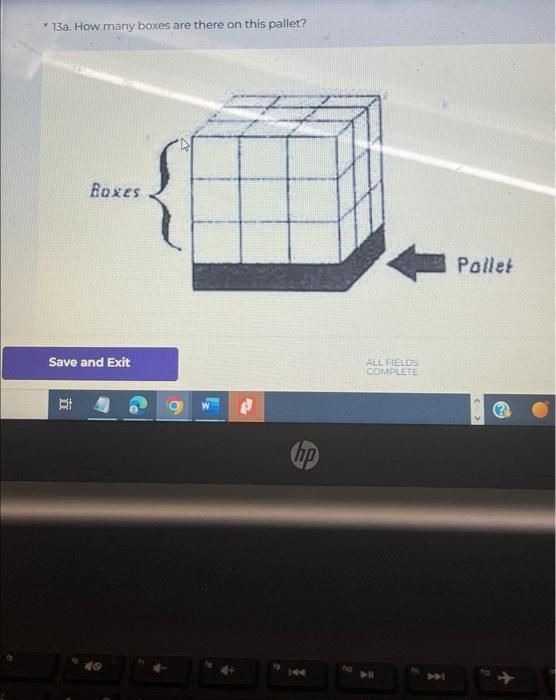 Solved 13a. How many boxes are there on this pallet?