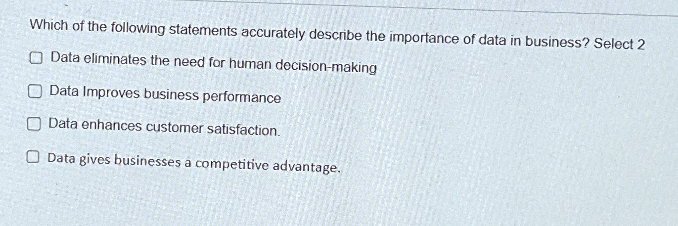 Solved Which of the following statements accurately describe | Chegg.com