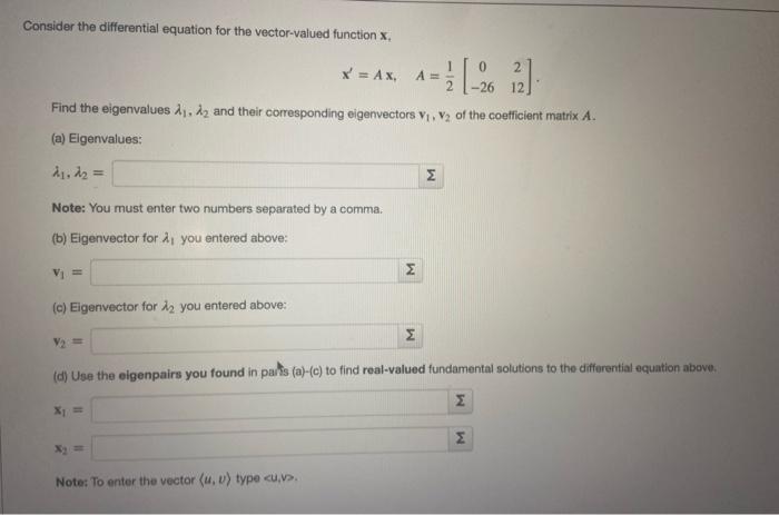Solved Consider the differential equation for the | Chegg.com