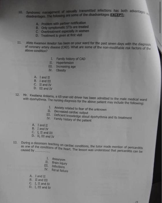 Solved 1. During physical assessment of a Patient with | Chegg.com