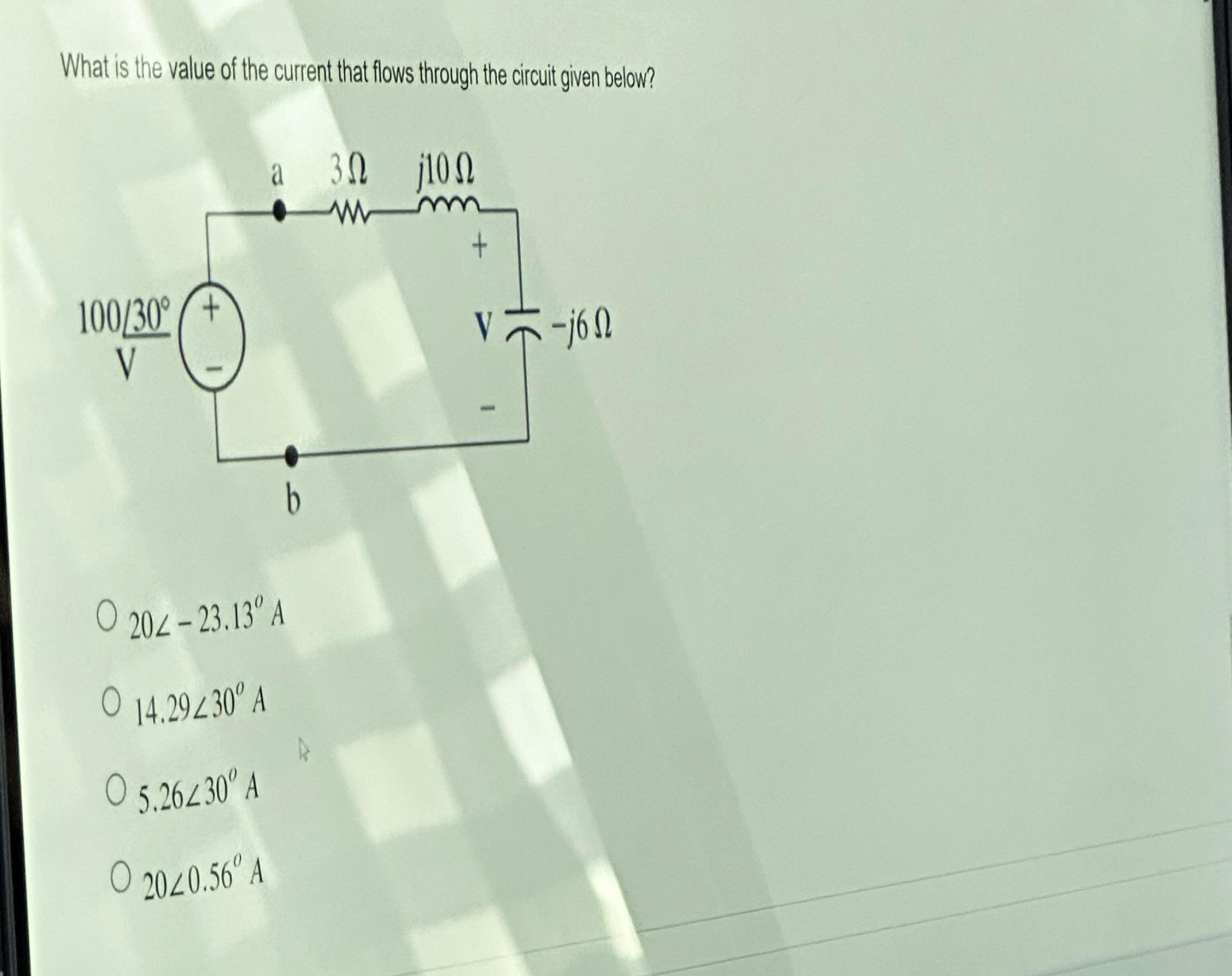 Solved What is the value of the current that flows through | Chegg.com