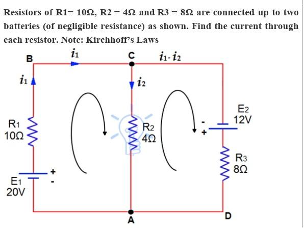Solved Resistors of Ri= 1022, R2 = 422 and R3 = 822 are | Chegg.com