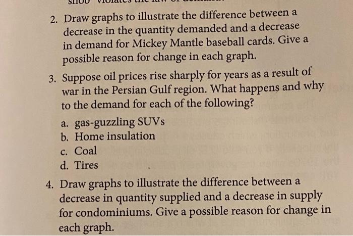 Solved 2. Draw graphs to illustrate the difference between a | Chegg.com