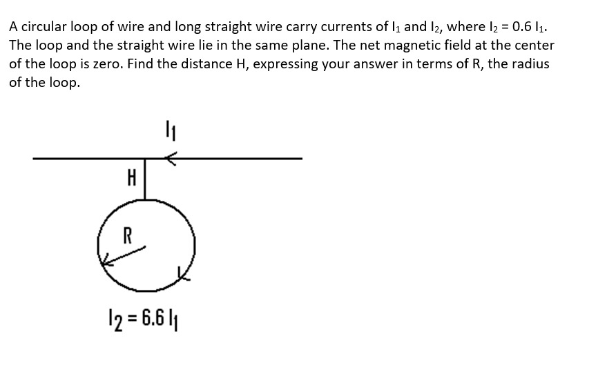 Solved A circular loop of wire and long straight wire carry | Chegg.com