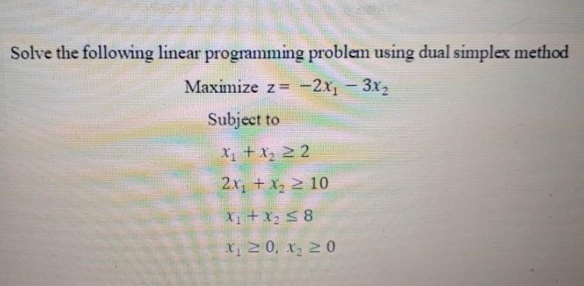 Solved Solve the following linear programming problem using | Chegg.com