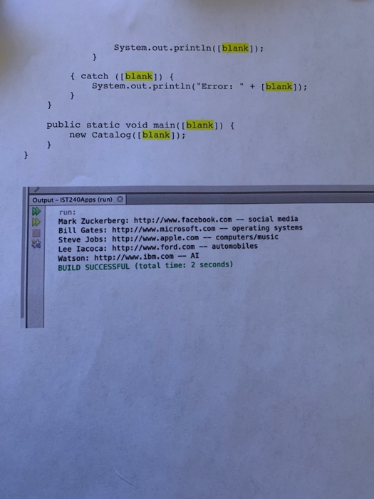 Solved IST240Fall 2019 Assignment Catalog.java 1. Create a