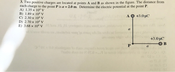 Solved 3. Two positive charges are located at points A and B | Chegg.com