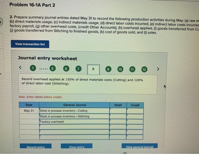 Solved using the following information, help me solve part 2 | Chegg.com