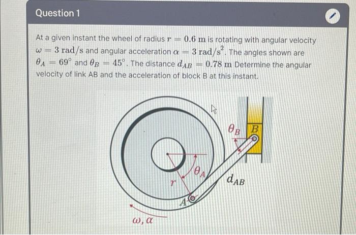 Solved Determine The Acceleration Of Block B At This | Chegg.com